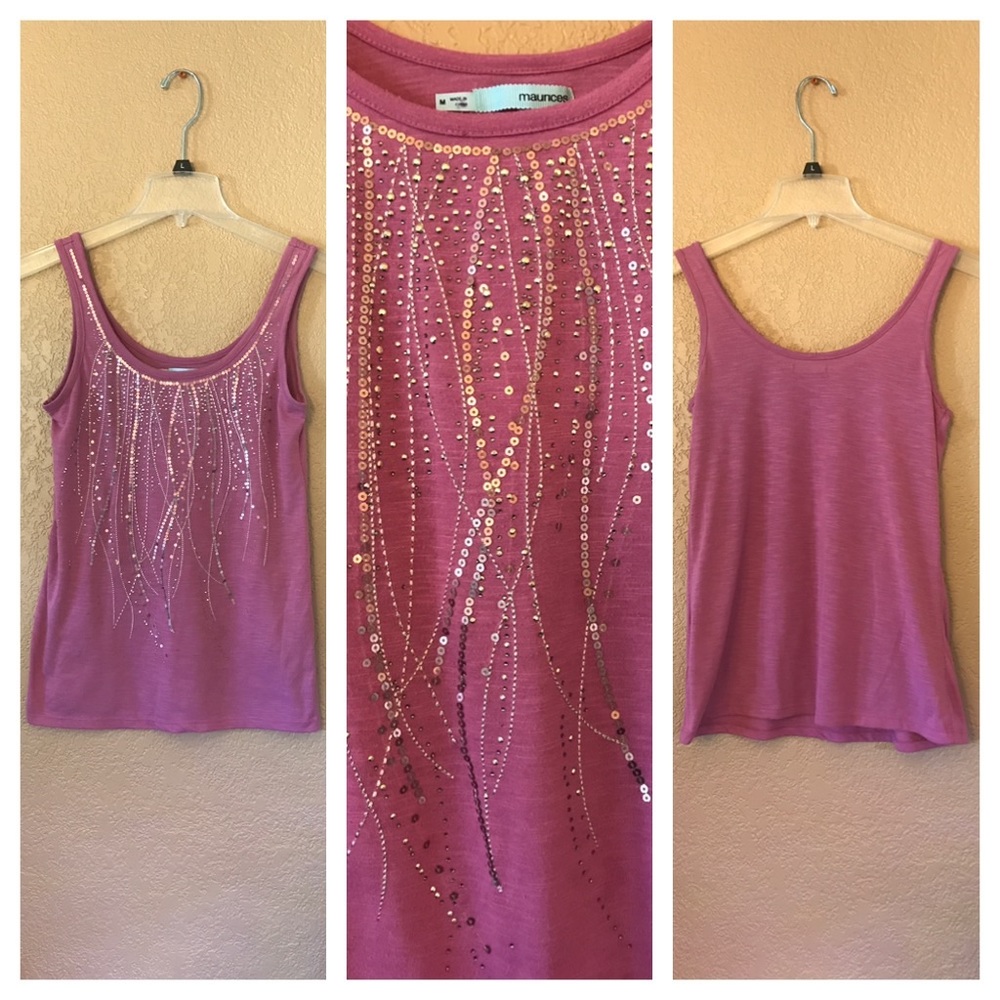 Maurice's Bead/Sequence Embellished Tank